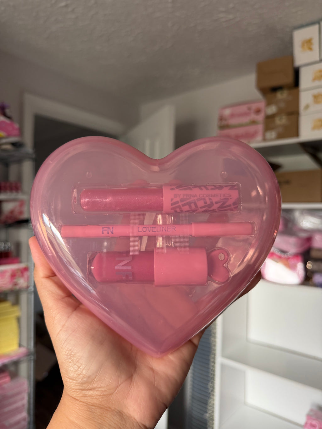Lip gloss corazón set